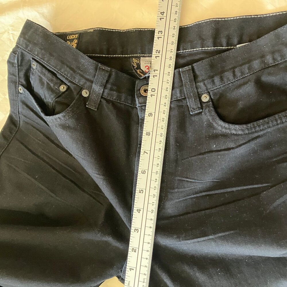 Lucky Brand Mens Jeans, Black Denim, Reg. Inseam, Made in America, Size 33 - Picture 9 of 15